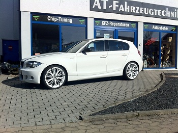 ATF-Tuning 1er: 19" Barracuda Tzunamee Weiß mit Carbon und 225/35-19