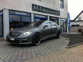 ATF-Tuning S-Klasse W221: Tieferlegung der Airmatic, TC Concept Auspuffanlage, 22" mit 255/30-22