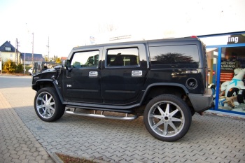 ATF-Tuning Hummer: 24" Chromrder, 4-Rohr Auspuffanlage